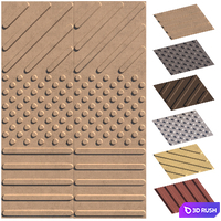 Tactile tiles 3D Model Vray, Corona