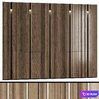 Modular wall panels in a modern minimalist style 5 3D Model Vray, Corona