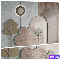 101 Childrens Wall Panel with Headboard 3D Model Corona
