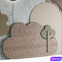 101 Childrens Wall Panel with Headboard 3D Model Corona