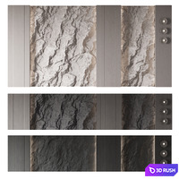 Wall panel No. 25 3D Model Vray, Corona