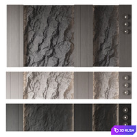 Wall panel No. 25 3D Model Vray, Corona