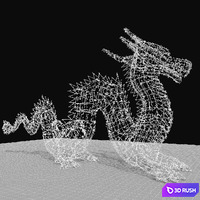 Dragon made of garlands 3D Model Corona