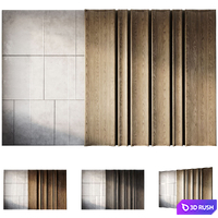 Wood Wall Panels 3 3D Model Corona