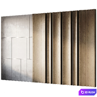 Wood Wall Panels 3 3D Model Corona