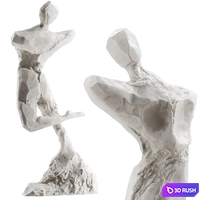 Sculpture Abstract human 01 3D Model Corona
