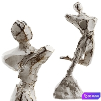 Sculpture Abstract human 01 3D Model Corona