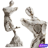 Sculpture Abstract human 01 3D Model Corona