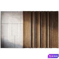 Wood Wall Panels 3 3D Model Corona