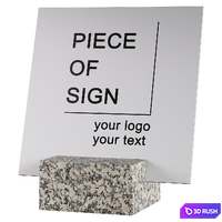Stand signs PIECE OF SIGN 3D Model Vray, Corona