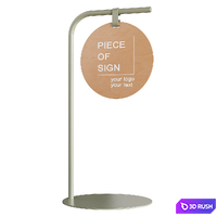 Stand signs PIECE OF SIGN 3D Model Vray, Corona