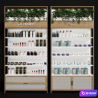 Rack with cosmetics 3 3D Model Vray, Corona