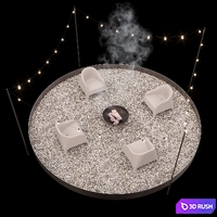 Outdoor Sitting Area / Recreation Place 3D Model Vray, Corona