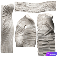 Stone decor set1 3D Model Corona