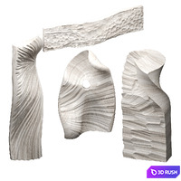 Stone decor set1 3D Model Corona