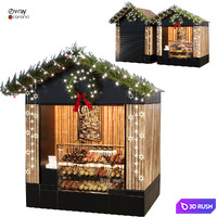 Christmas shop 06 3D Model Vray, Corona