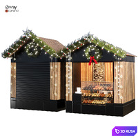 Christmas shop 06 3D Model Vray, Corona