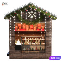 Christmas shop 07 3D Model Vray, Corona
