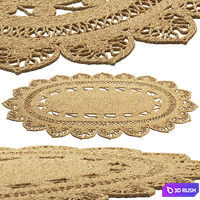 Safavieh Farideh Casual Oval Jute Rug 3D Model