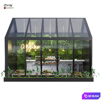 Cafe 06 3D Model Vray, Corona