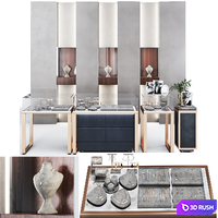 Jewelry store showcase 3D Model Vray, Corona