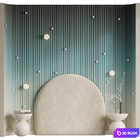 Headboard Stars 3D Model Corona
