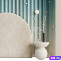 Headboard Stars 3D Model Corona