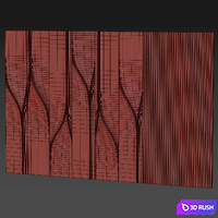 Headboard 3d Wall Panel 33 3D Model Vray, Corona