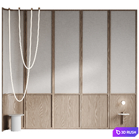Headboard Kushi 3D Model Vray, Corona