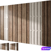 Wall 3d panel 30 3D Model Vray, Corona