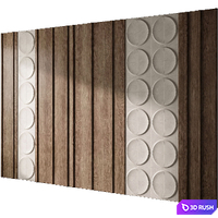 Wall 3d panel 30 3D Model Vray, Corona