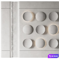Wall panel No. 29 3D Model Vray, Corona