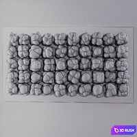 Plump Wall Sculpture 3D Model Corona