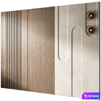 Wall 3D Panel 46 3D Model Vray, Corona
