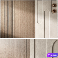 Wall 3D Panel 46 3D Model Vray, Corona