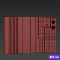 Wall 3D Panel 46 3D Model Vray, Corona