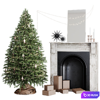Christmas tree 03 3D Model Vray, Corona