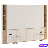 Headboard 3D Model Vray, Corona