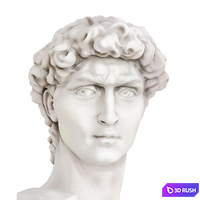 Statues of Aphrodite and David 3D Model Vray