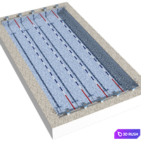 Swimming pool with lanes 3D Model Vray, Corona