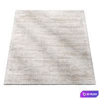 Tribeca - Cream Beige Viscose Rug by Rugvista 3D Model Corona