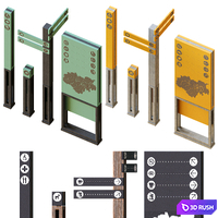 Navigation elements 3D Model Corona