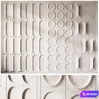 Wall 3D Panel 3D Model Vray, Corona
