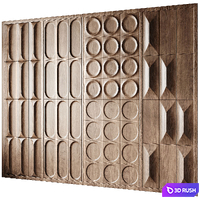 Wall 3D Panel 3D Model Vray, Corona