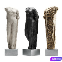 Aphrodite Venus Genetrix tall torso 3D Model Vray, Corona