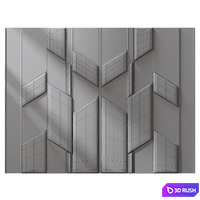 Wall Panel Decor 104 3D Model Vray, Corona