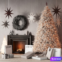 461 happy new year 06 christmas tree LOEWE CELINE gift bags op2 3D Model Corona