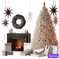 461 happy new year 06 christmas tree LOEWE CELINE gift bags op2 3D Model Corona