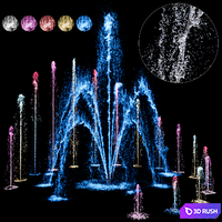 Dancing Fountains (Day and Night mood) 3D Model Corona