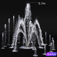 Dancing Fountains (Day and Night mood) 3D Model Corona